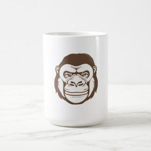 Gorilla Cartoon Zeichnend Kaffeetasse