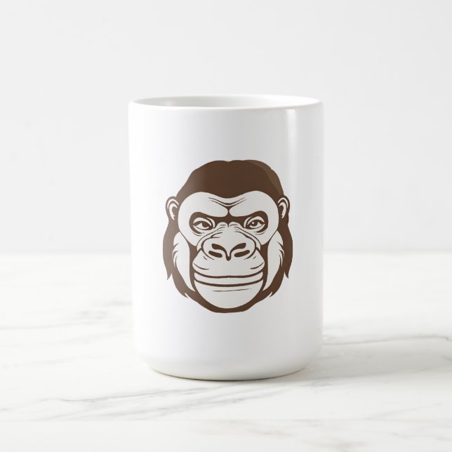 Gorilla Cartoon Zeichnend Kaffeetasse (Mittel)
