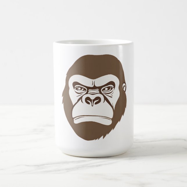 Gorilla Cartoon Zeichnend Kaffeetasse (Mittel)