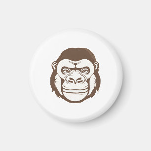 Gorilla Cartoon Zeichnend Magnet