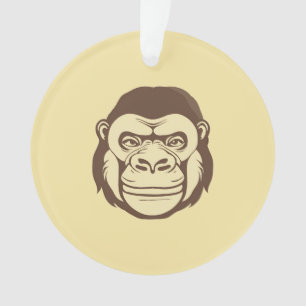 Gorilla Cartoon Zeichnend Ornament