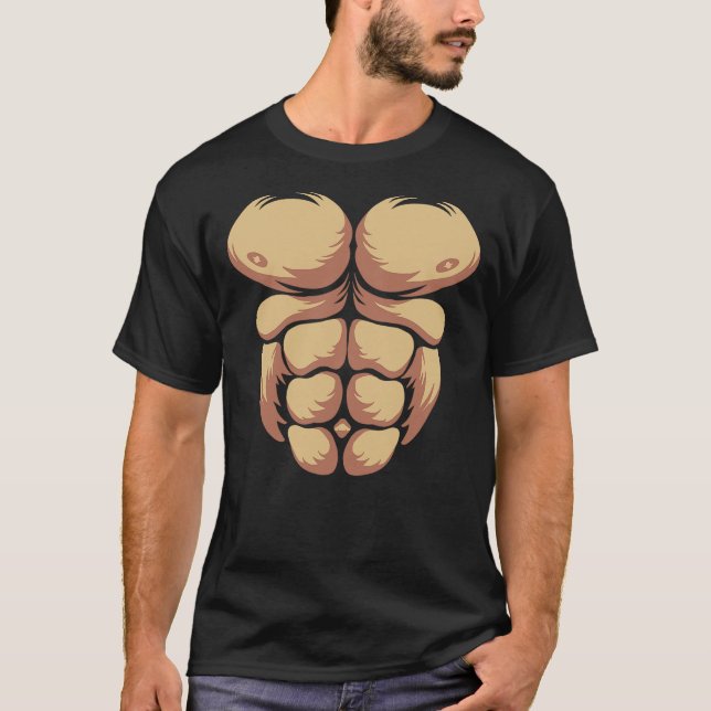 Gorilla Chest Muscles Abs Body Animal Belly Fancy  T-Shirt (Vorderseite)