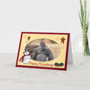 Gorilla Christmas Grußkarte Feiertagskarte