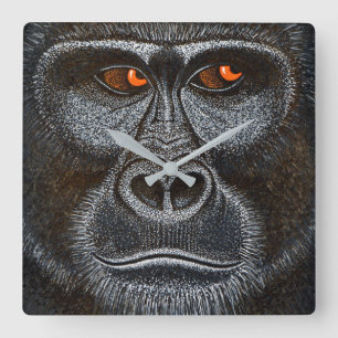 Gorilla Clock Quadratische Wanduhr