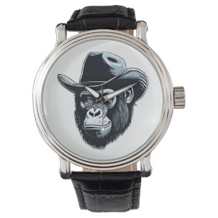Gorilla Cowboy Armbanduhr