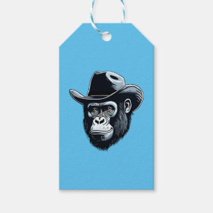 Gorilla Cowboy Geschenkanhänger