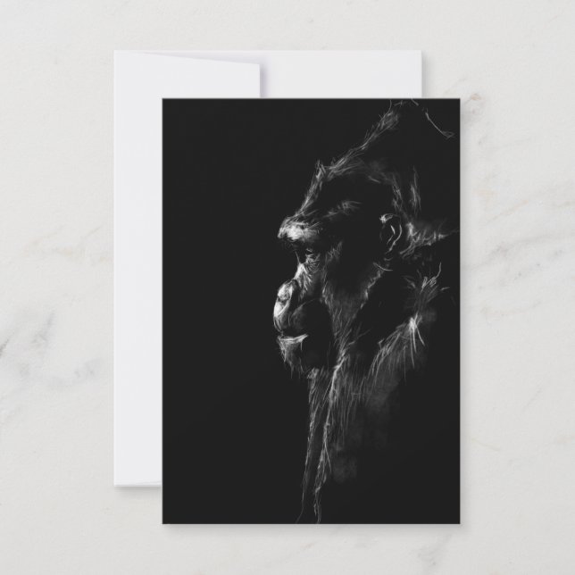 Gorilla Dankeskarte (Vorderseite)