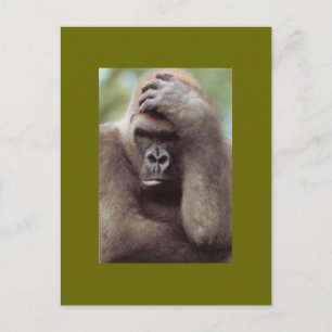 GORILLA DENKEN POSTKARTE