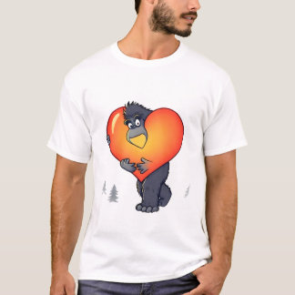 Gorilla, der ein riesiges Herz trägt T-Shirt