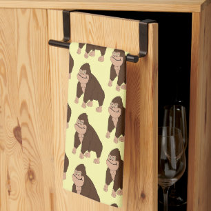 Gorilla-Design mit beliebigem Hintergrundfarbe Geschirrtuch