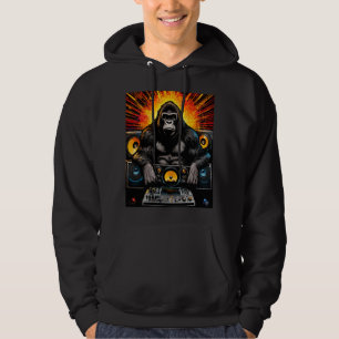 Gorilla DJ Boombox Explosive Kunst Hoodie