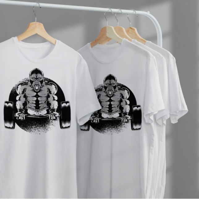 Gorilla Dumbbell T-Shirt (Von Creator hochgeladen)