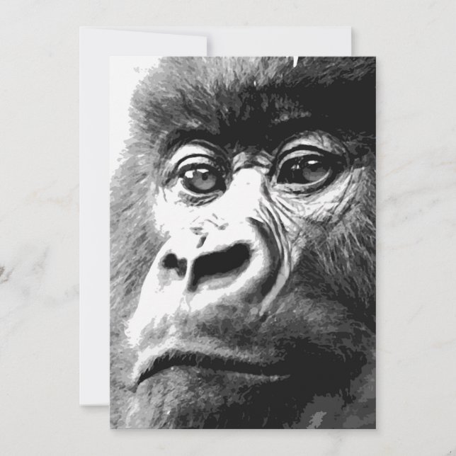 Gorilla-Einladungen Einladung (Vorderseite)