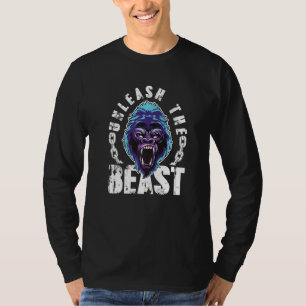 Gorilla entfesselt die Fitness des Besenspielmodus T-Shirt