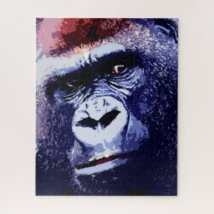 Gorilla Face Blue Pop Puzzle