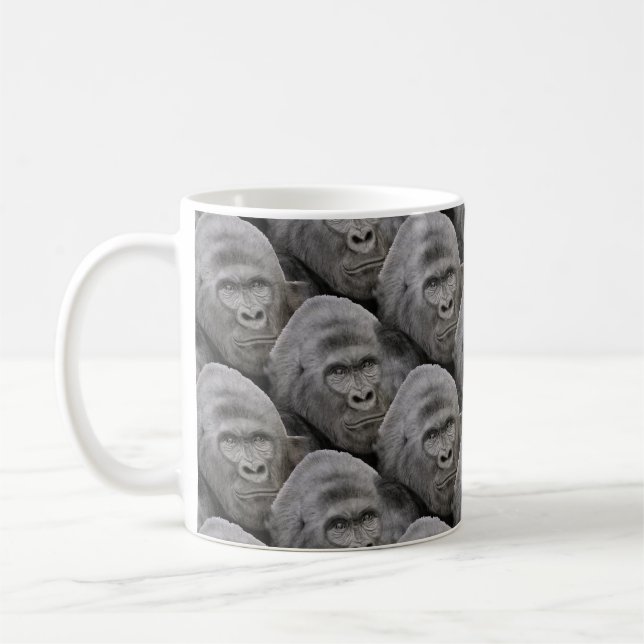 Gorilla Face Pattern Kaffeetasse (Links)