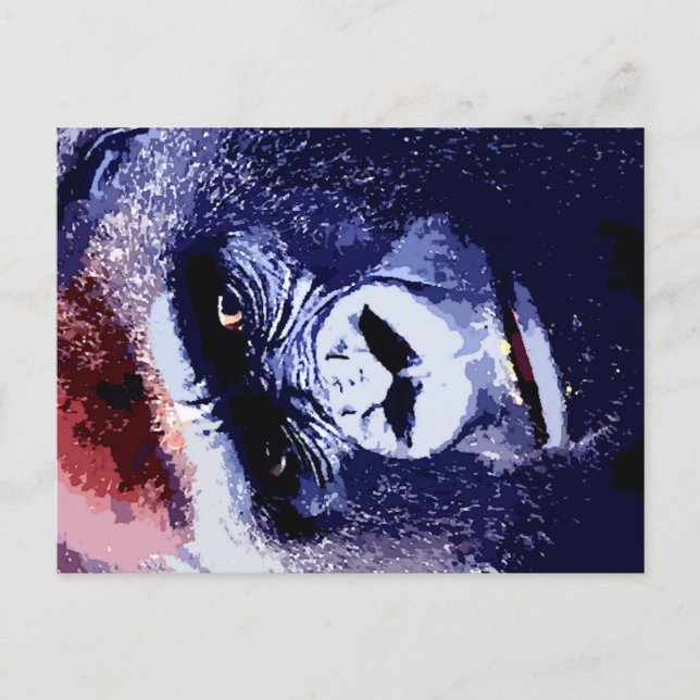 Gorilla Face Postkarte (Vorderseite)