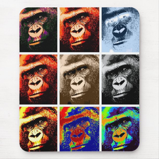 Gorilla Faces Mousepad (Vorne)