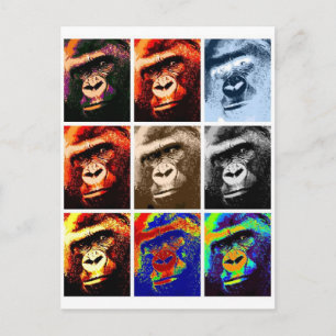Gorilla Faces Postkarte