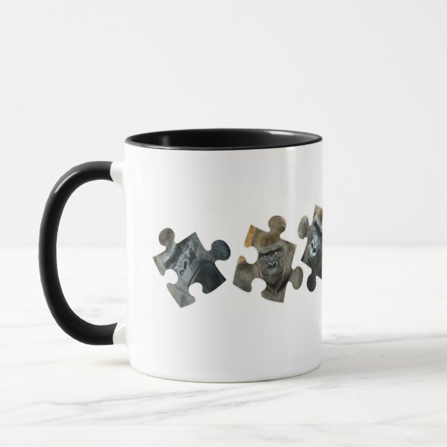 Gorilla-Familie - Puzzleteile Tasse (Links)