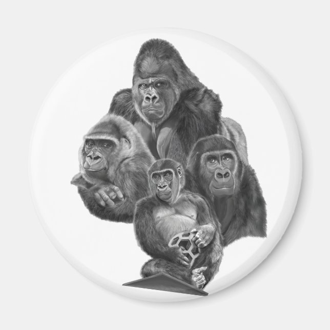 Gorilla Family Magnet (ゴリラ家族のマグネット）Gorilla Life (Vorne)