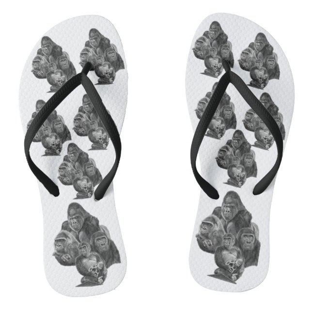 Gorilla Family  sandal (ゴリラ家族のサンダル）Gorilla Life Flip Flops (Fußbett)