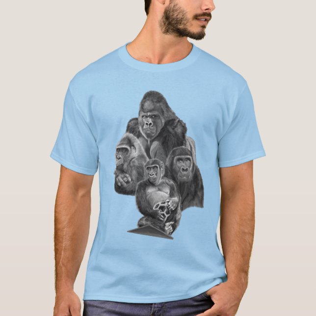 Gorilla Family T-shirt (ゴリラ家族のT-シャツ）Gorilla Life (Vorderseite)