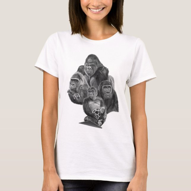 Gorilla Family T-shirt (ゴリラ家族のT-シャツ）Gorilla Life (Vorderseite)