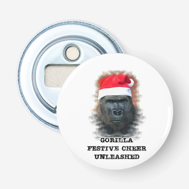 Gorilla Festive Cheer entfesselt Flaschenöffner (Vorderseite)