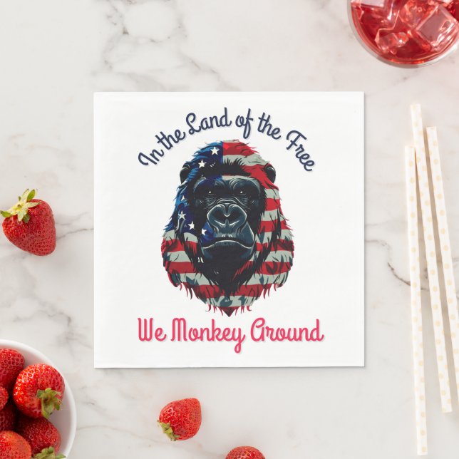 Gorilla Flag Amerika Serviette (Beispiel)