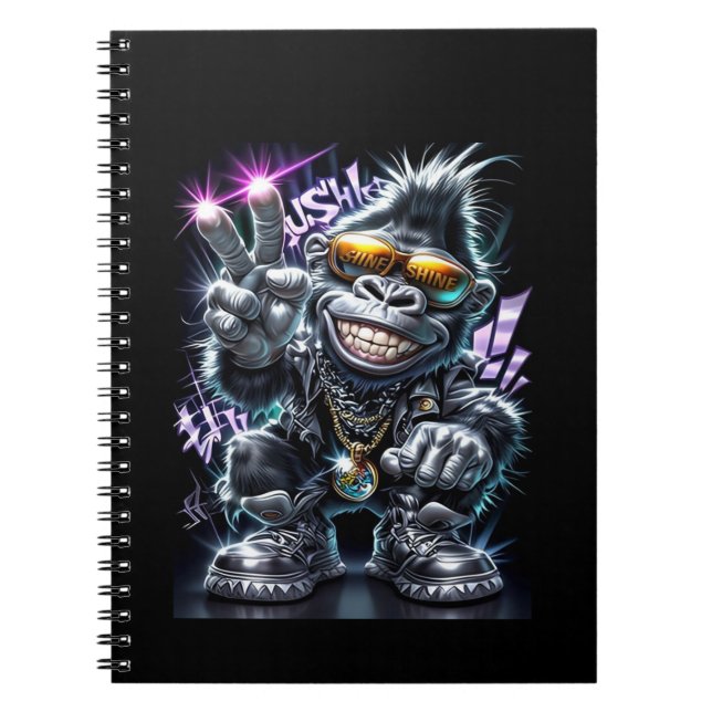 Gorilla-Frieden Notizblock (Vorderseite)
