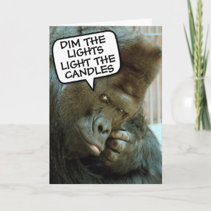 GORILLA FUNNY BIRTHDAY GREETING CARDS KARTE