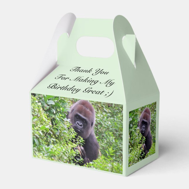 Gorilla Gastgeschenk Box Geschenkschachtel (Vorderseite)