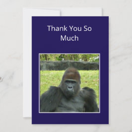 Gorilla-Geburtstagsfeier in der Wildnis Dankeskarte