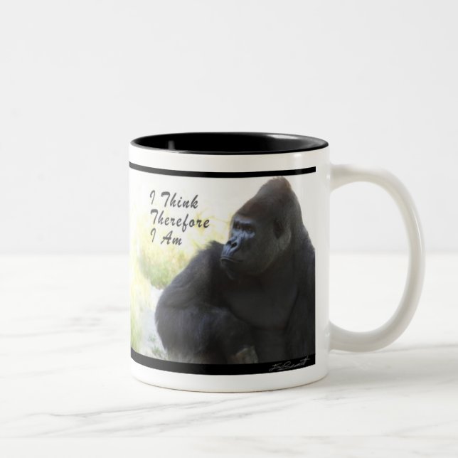 Gorilla-Gesprächs-Tasse Zweifarbige Tasse (Rechts)
