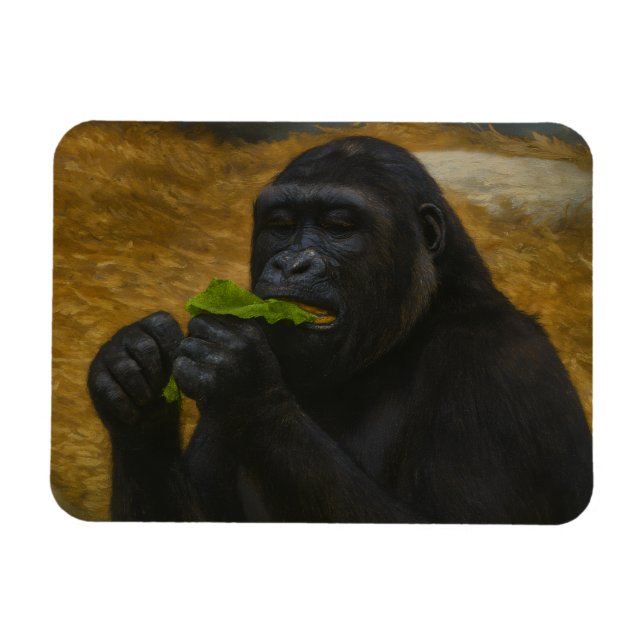 Gorilla Grace - Realistisches Tierportrait Magnet (Horizontal)