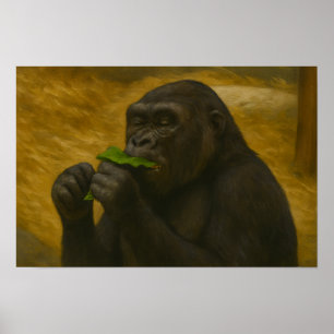 Gorilla Grace - Realistisches Tierportrait Poster
