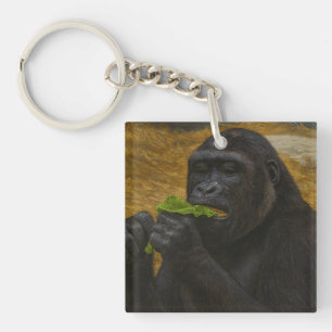 Gorilla Grace - Realistisches Tierportrait Schlüsselanhänger