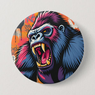 Gorilla Graffiti Button