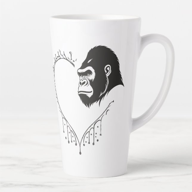 Gorilla Heartbeat Milchtasse (Rechts)