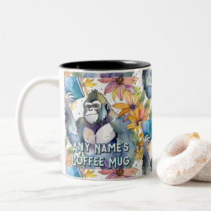 Gorilla Holding the Big Book Coffee Tasse