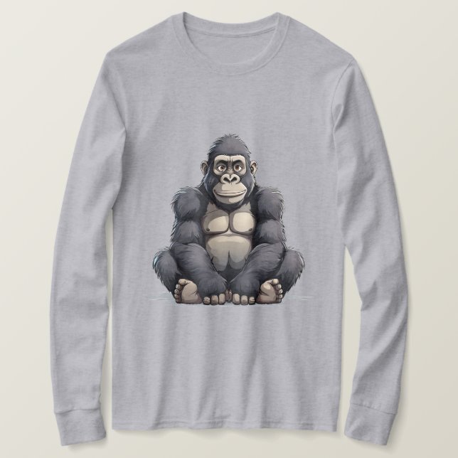 Gorilla im Stil eines Cartoon T-Shirt (Design vorne)