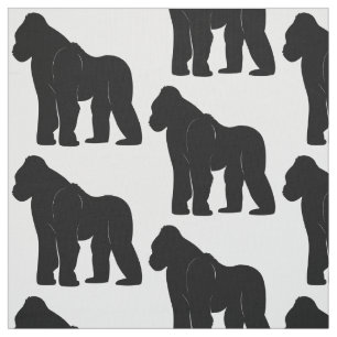 Gorilla in der Silhouette Stoff