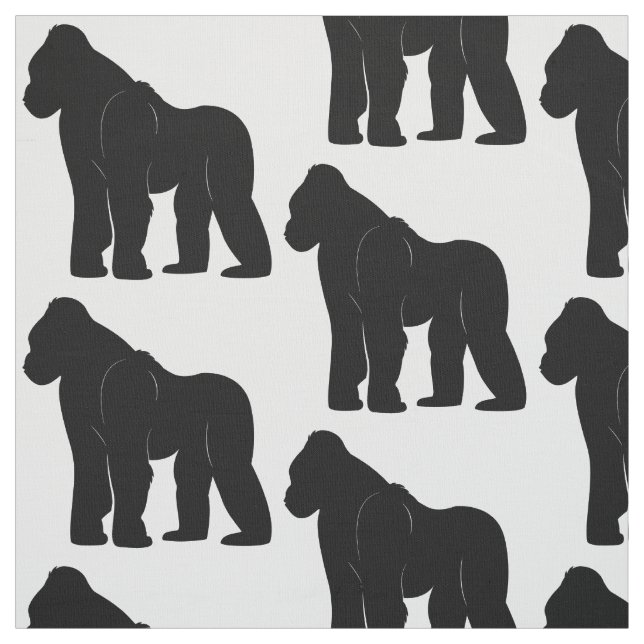 Gorilla in der Silhouette Stoff (Muster)