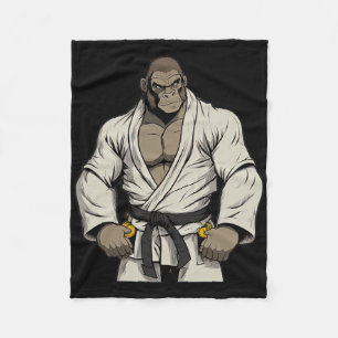 Gorilla in Keikogi - Japanisch Karateka Fleecedecke