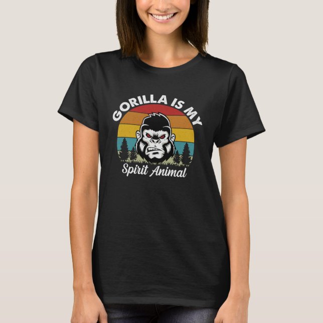 Gorilla Is My Spirit Animal I Gorilla T-Shirt (Vorderseite)