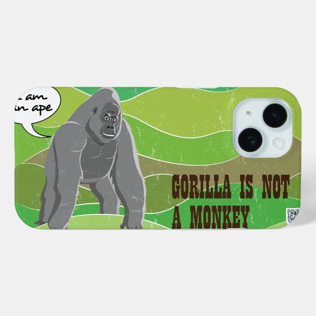 Gorilla ist kein Affe Case-Mate iPhone Hülle (Rückseite (Horizontal))