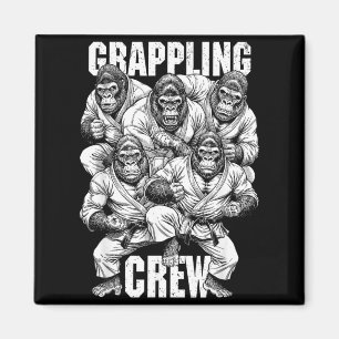 Gorilla Jiu Jitsu Ju Jutsu MMA BJJ Lustiges Ringen Magnet