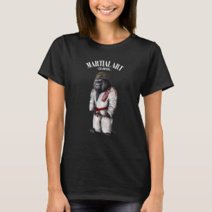 Gorilla Judo Karate Master in White Judogi 1 T-Shirt
