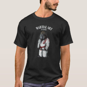 Gorilla-Judo-Karate-Meister in weißem Judogi 1 T-Shirt